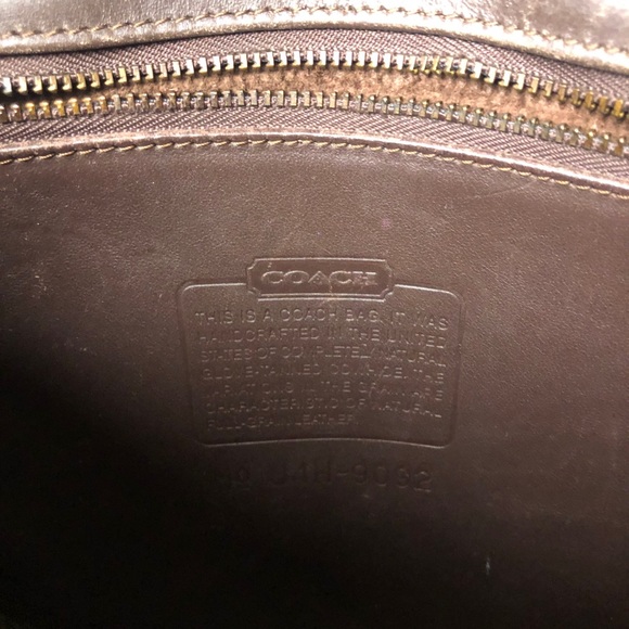 Vintage Coach Leather Crossbody bag Dark Brown - Picture 5 of 9